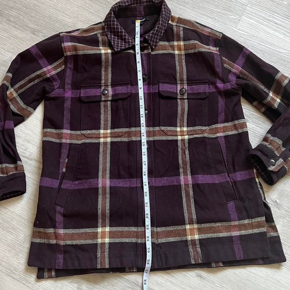 Madewell Purple plaid oversized shacket - Picture 9 of 9